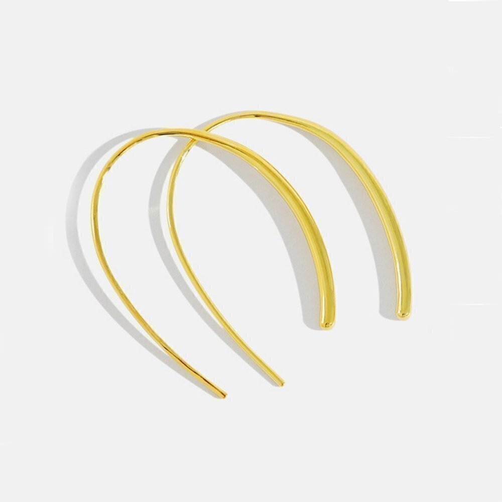 GOLD ear threader earrings - Picture 3 of 7